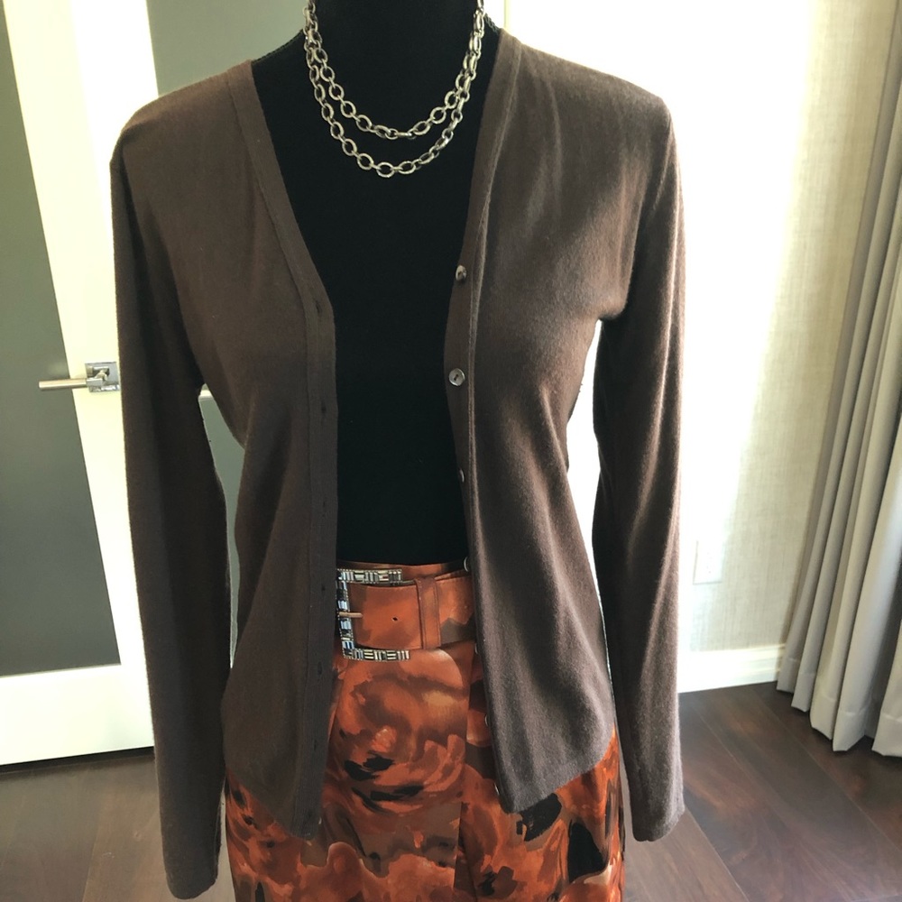 Mai rich brown cashmere cardigan